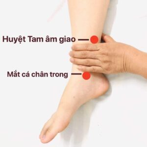 Huyệt Tam âm giao giúp giảm đau bụng, ổn định chủ kỳ